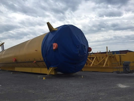 Custom fabricated cover for dome side of this oil and gas project